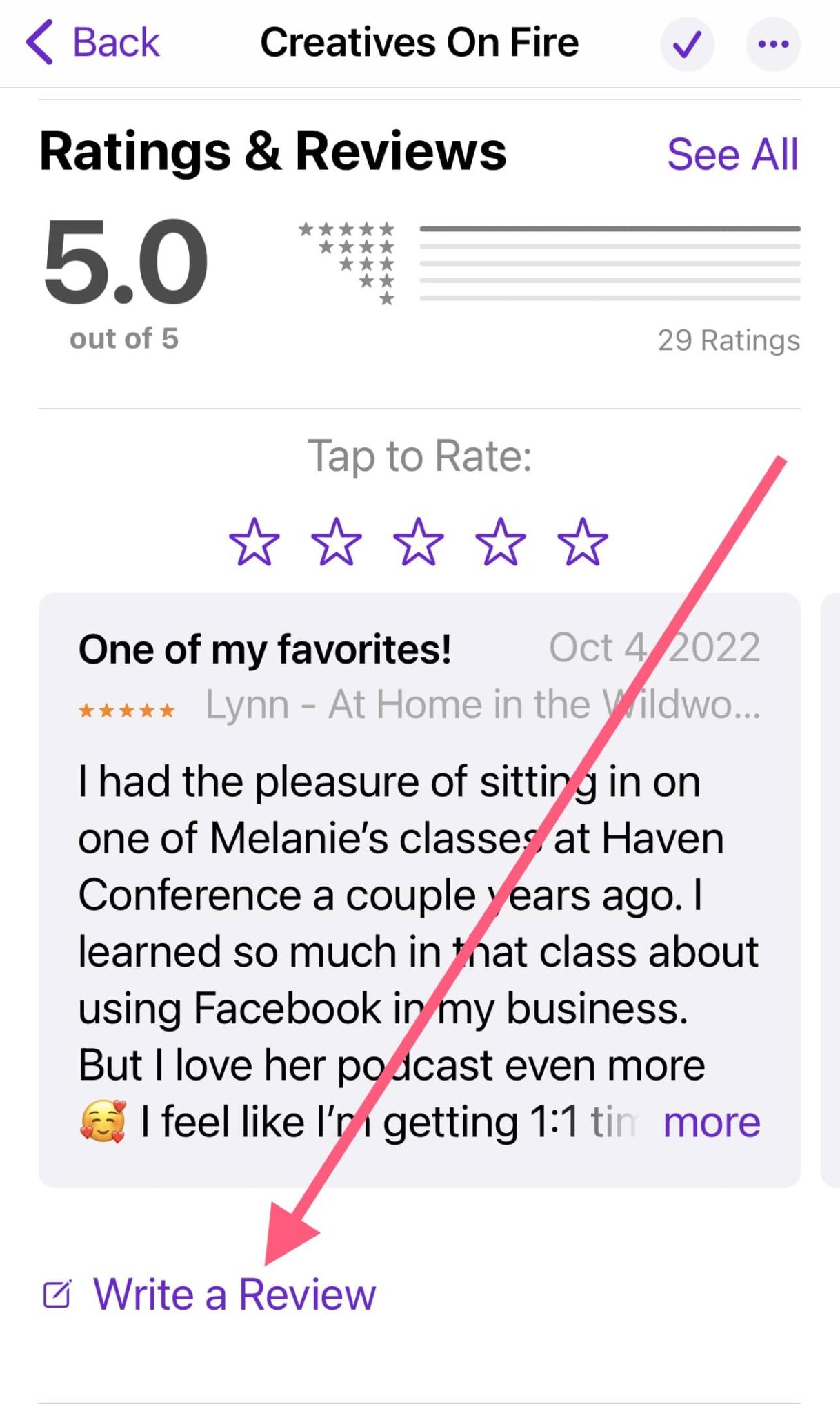 how to leave a podcast review in apple